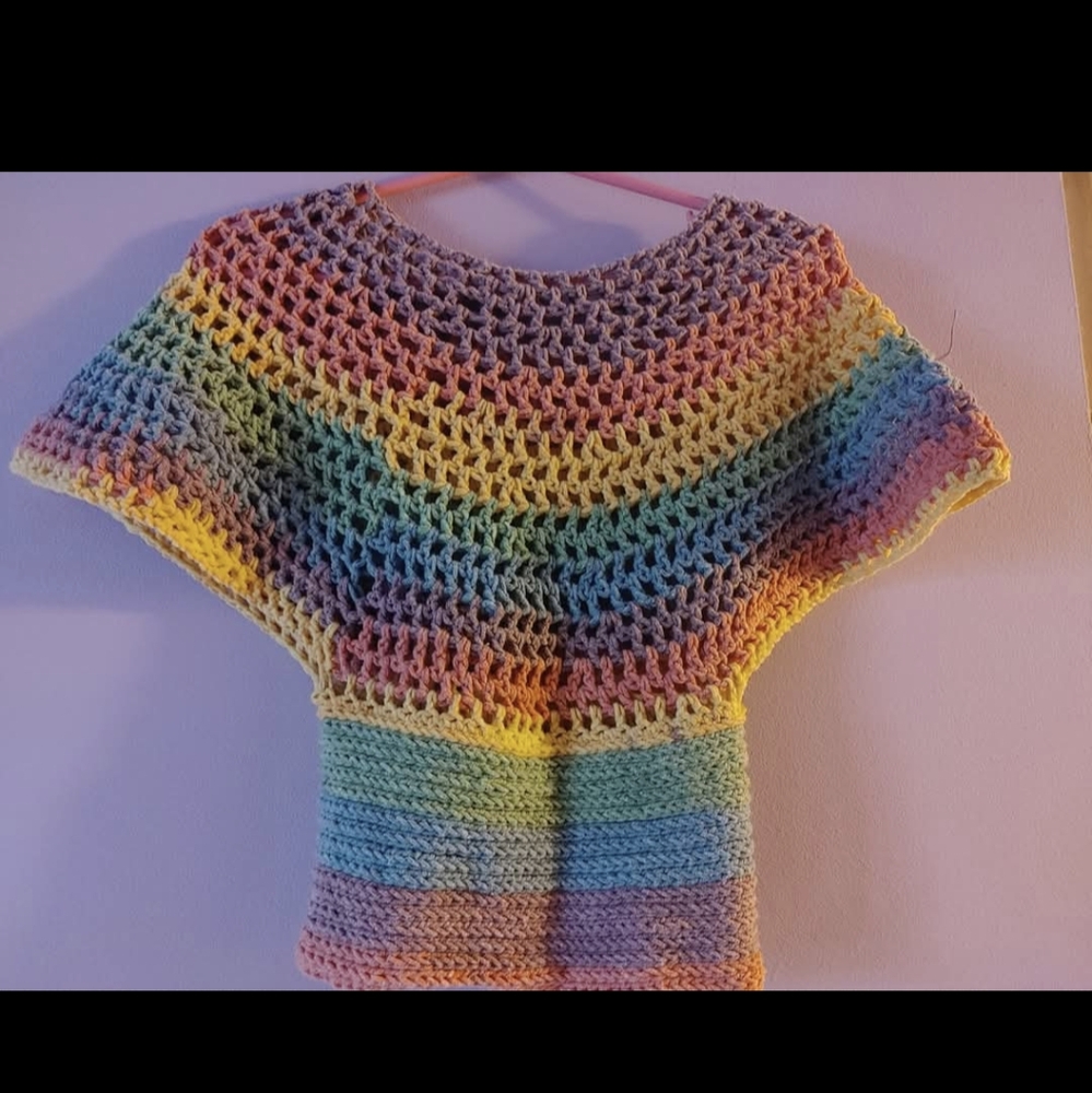 Colorful Crochet Poncho